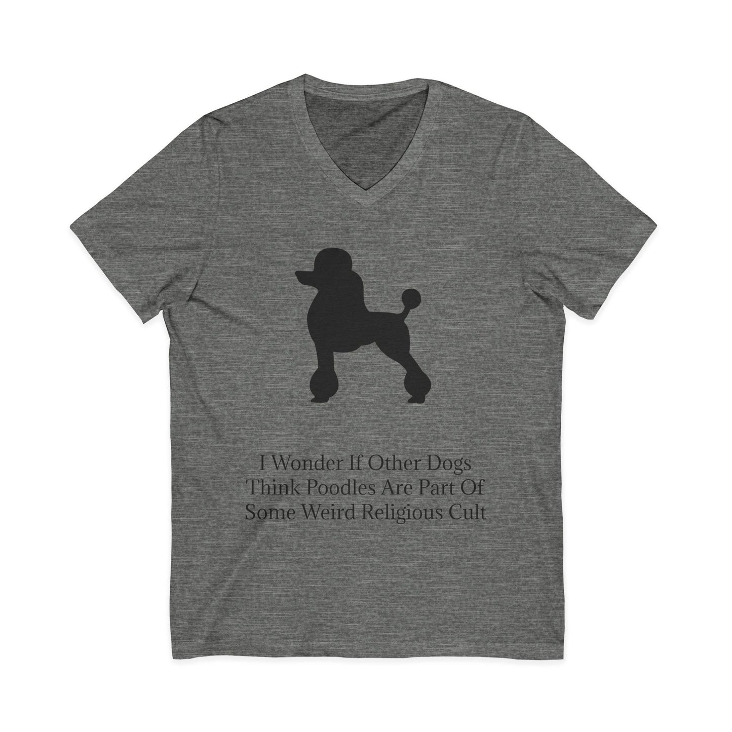 I Wonder Unisex Short Sleeve V-Neck Tee