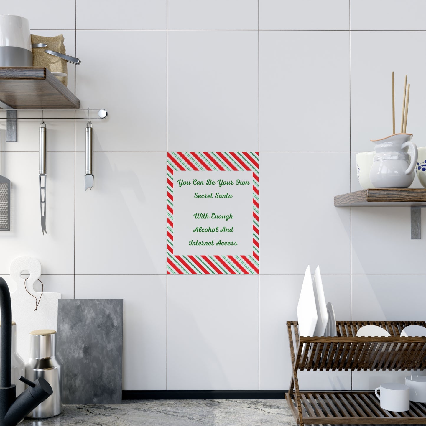 Your Own Secret Santa Ceramic Photo Tile