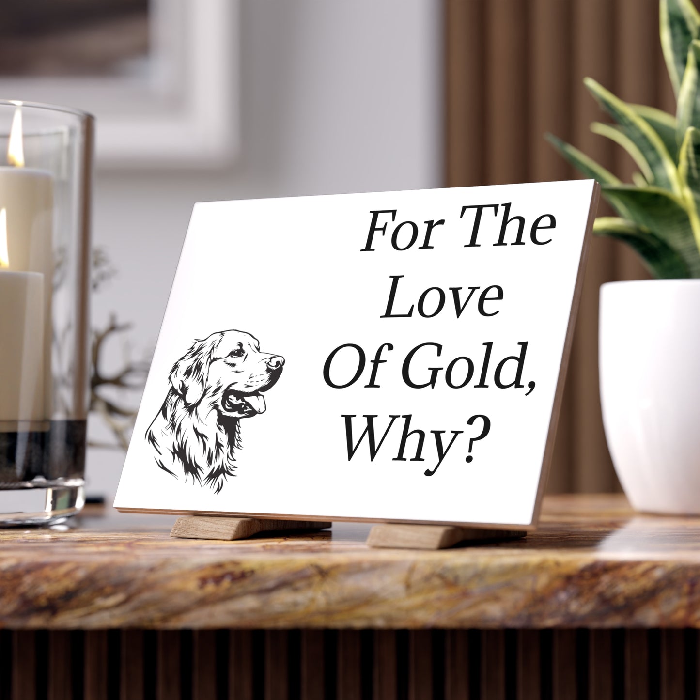 For The Love Of Gold Ceramic Photo Tile