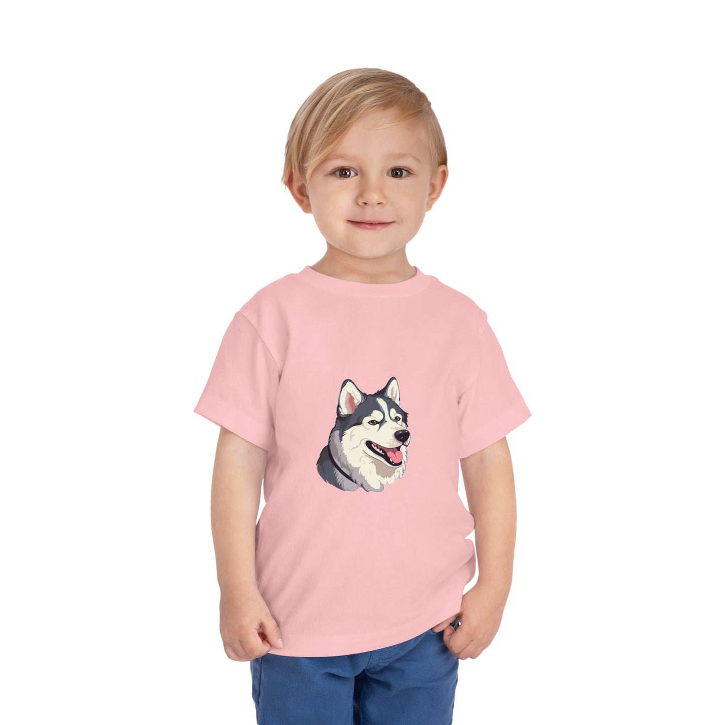 Malamute Head Toddler Unisex Short Sleeve Crewneck Tee