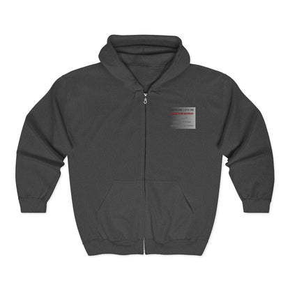 Caffeine Lets Me Unisex Full Zip Hoodie
