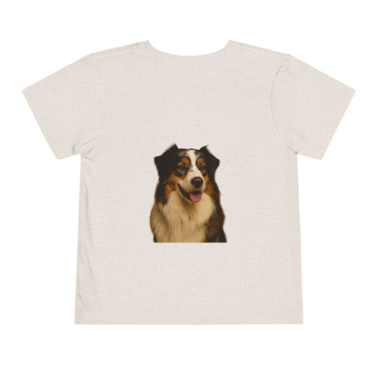 Aussie Head Toddler Unisex Short Sleeve Crewneck Tee