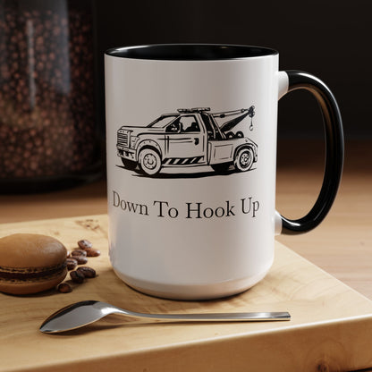 Down To Hook Up 2-Tone Coffee Mug