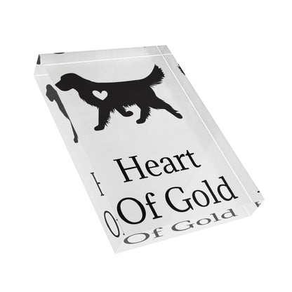Heart Of Gold Acrylic Photo Block