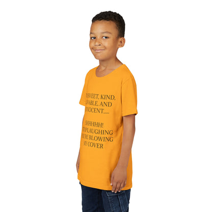 Blowing My Cover Youth Unisex Short Sleeve Crewneck Tee