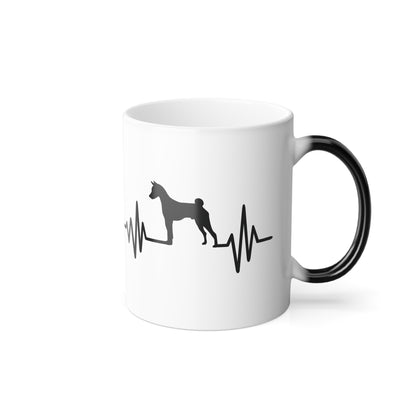 My Heart Beats For Basenjis Color Changing Mug