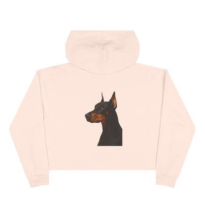 Doberman Head Women's Crop Hoodie
