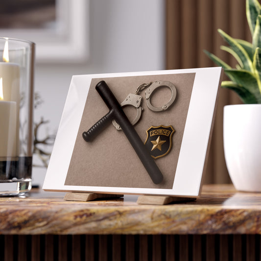 Law Enforcement Appreciation Ceramic Photo Tile