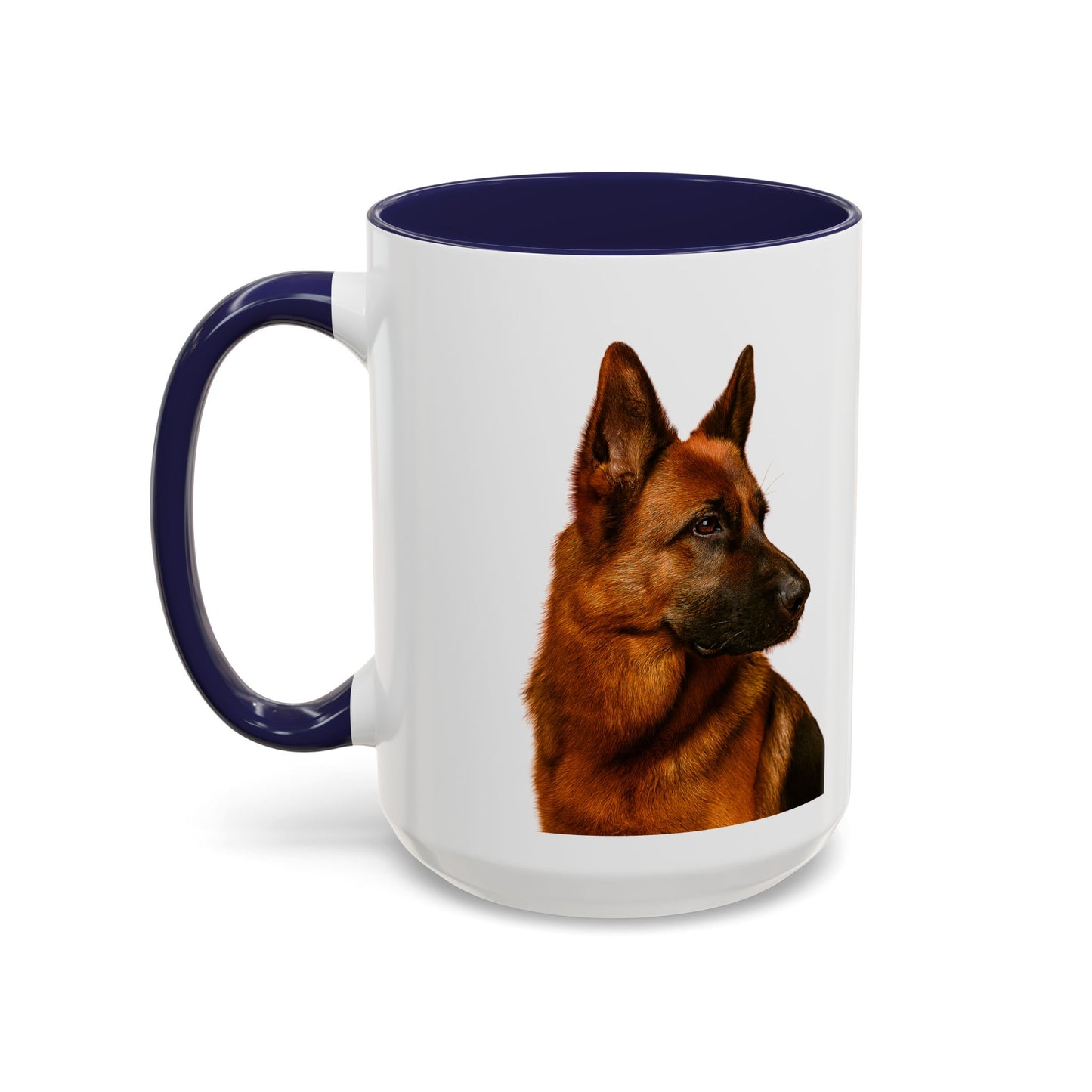 German Shepherd Head 2-Tone Coffee Mug