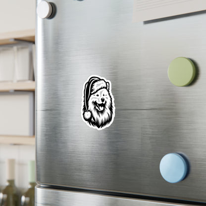 Santa Paws Samoyed Vinyl Decal