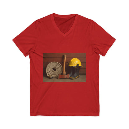 Fire/Rescue Appreciation Unisex Short Sleeve V-Neck Tee