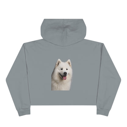 Samoyed Head Women's Crop Hoodie