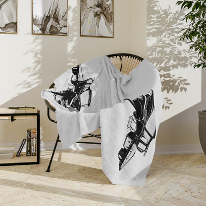 Flatbed Tow Truck Velveteen Microfiber Blanket