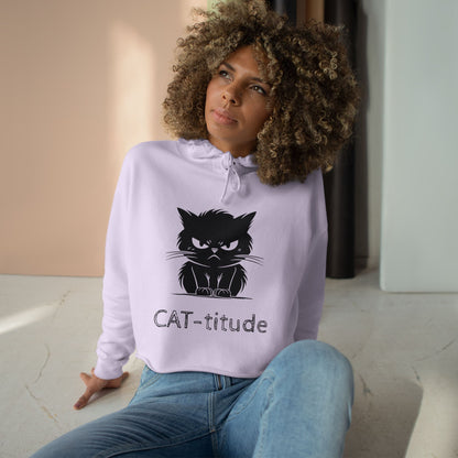 CAT-titude Women's Crop Hoodie