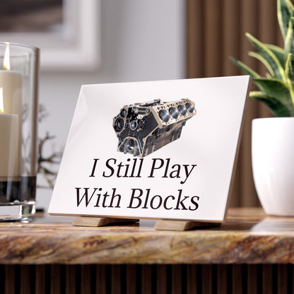 Play With Blocks Ceramic Photo Tile