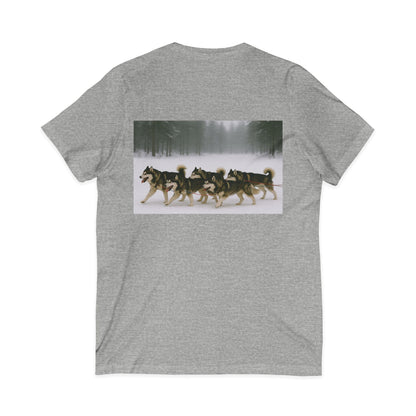 Mush On Unisex Short Sleeve V-Neck Tee