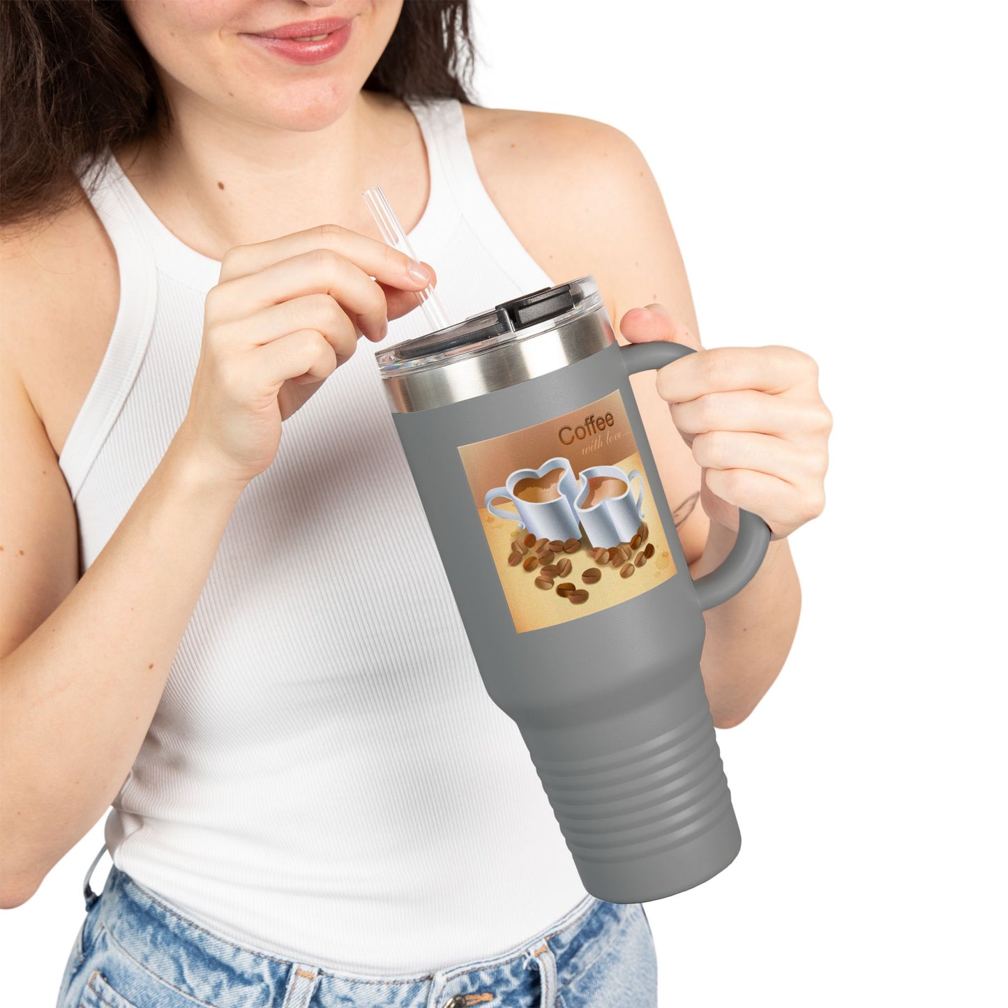 Coffee With Love Insulated Travel Mug