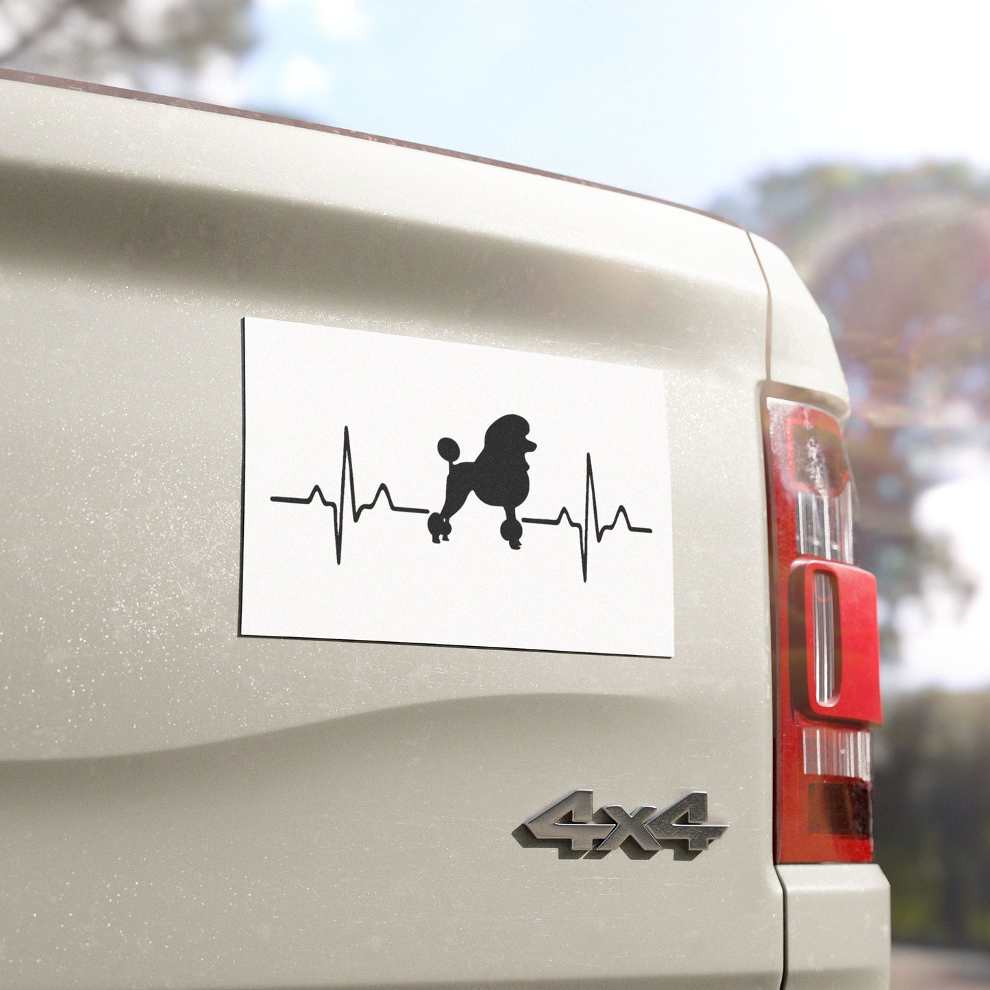 My Heart Beats For Poodles Indoor/Outdoor Magnet