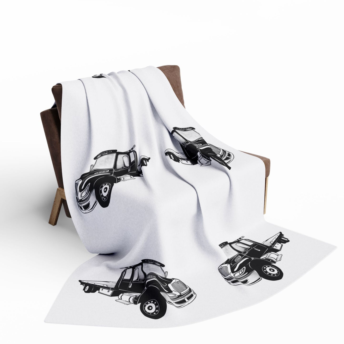Flatbed Tow Truck Arctic Fleece Blanket