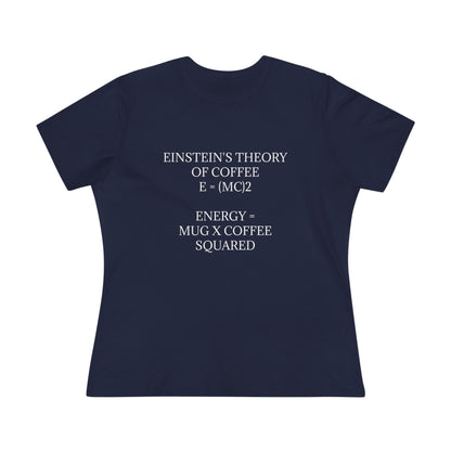 Einstein's Theory Of Coffee Women's Short Sleeve Crewneck Tee