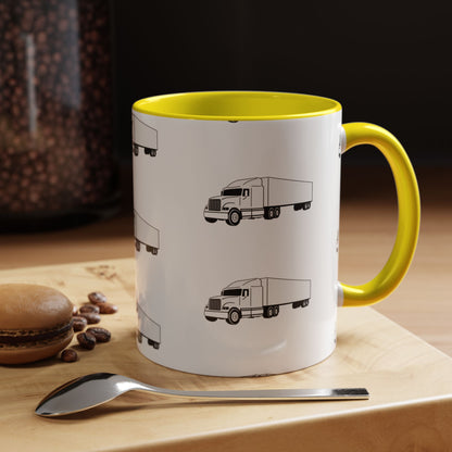 Semi Truck 2-Tone Coffee Mug