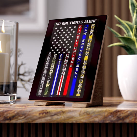 No One Fights Alone Ceramic Photo Tile