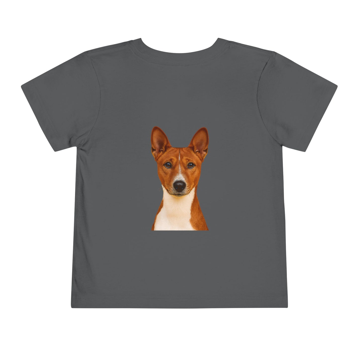 Basenji Head Toddler Unisex Short Sleeve Crewneck Tee