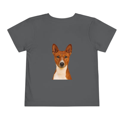 Basenji Head Toddler Unisex Short Sleeve Crewneck Tee