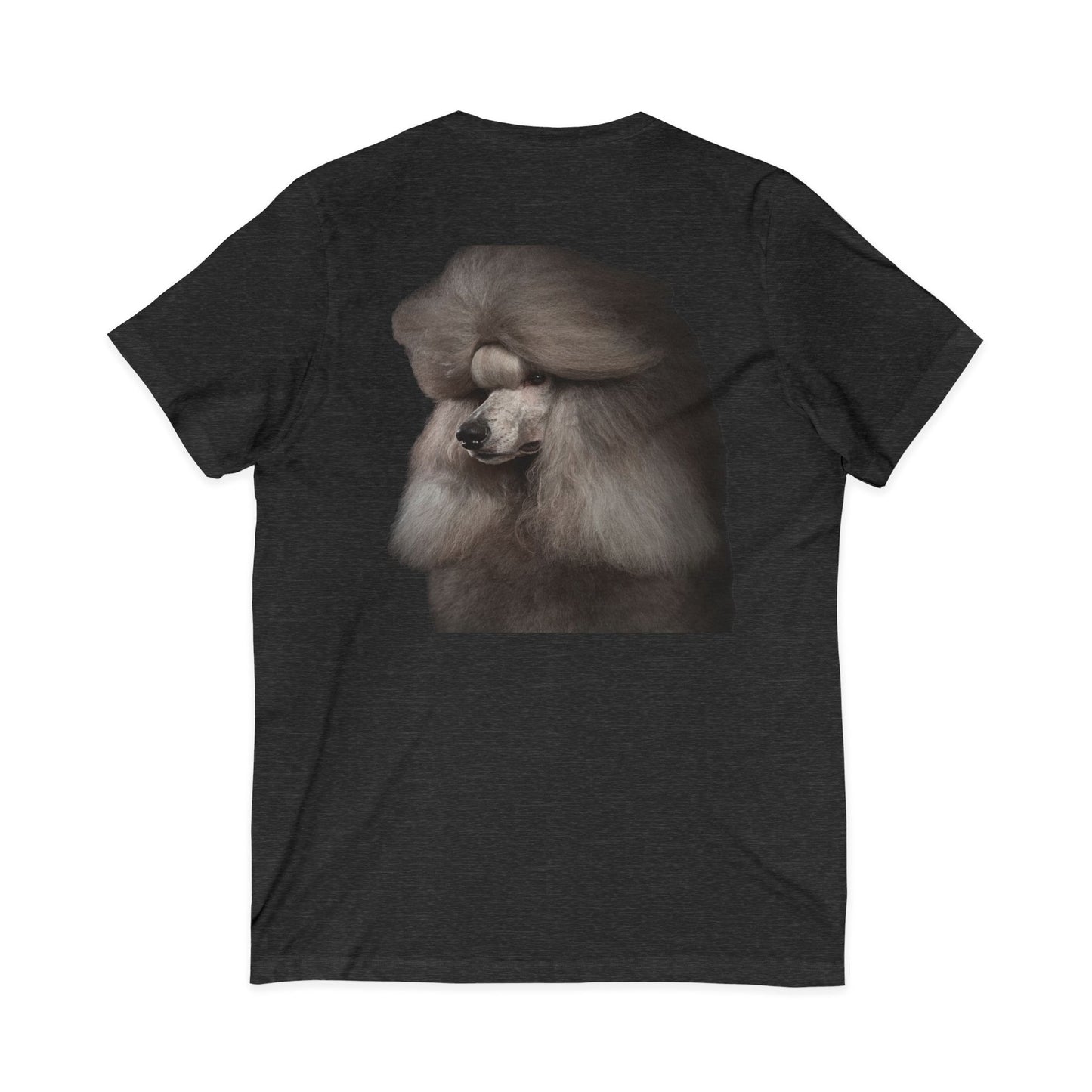 Poodle Head Unisex Short Sleeve V-Neck Tee