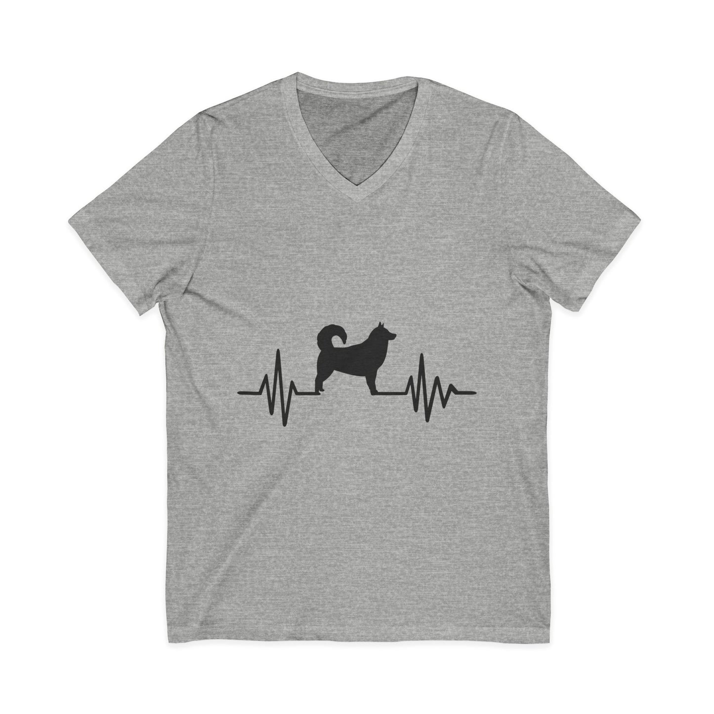 My Heart Beats For Malamutes Unisex Short Sleeve V-Neck Tee