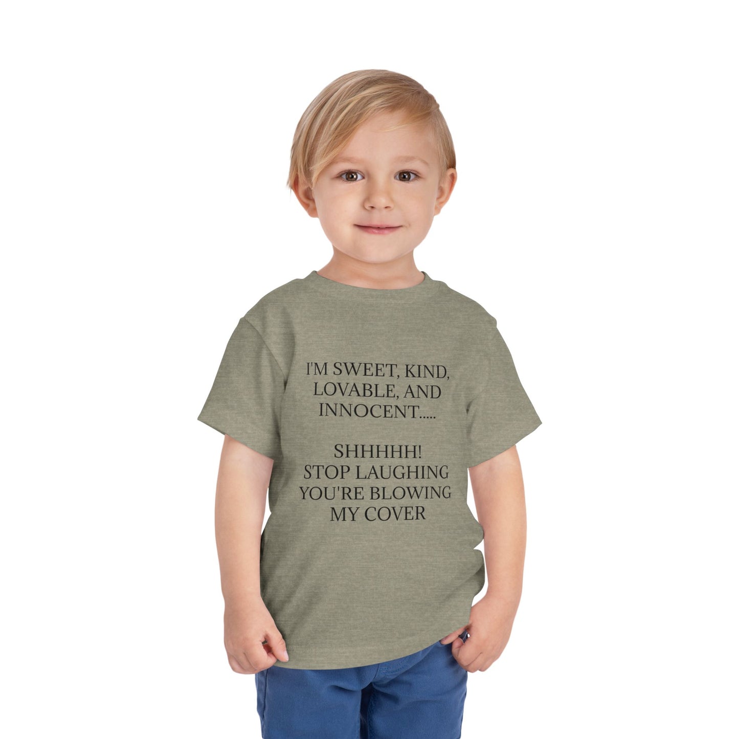 Blowing My Cover Toddler Unisex Short Sleeve Crewneck Tee