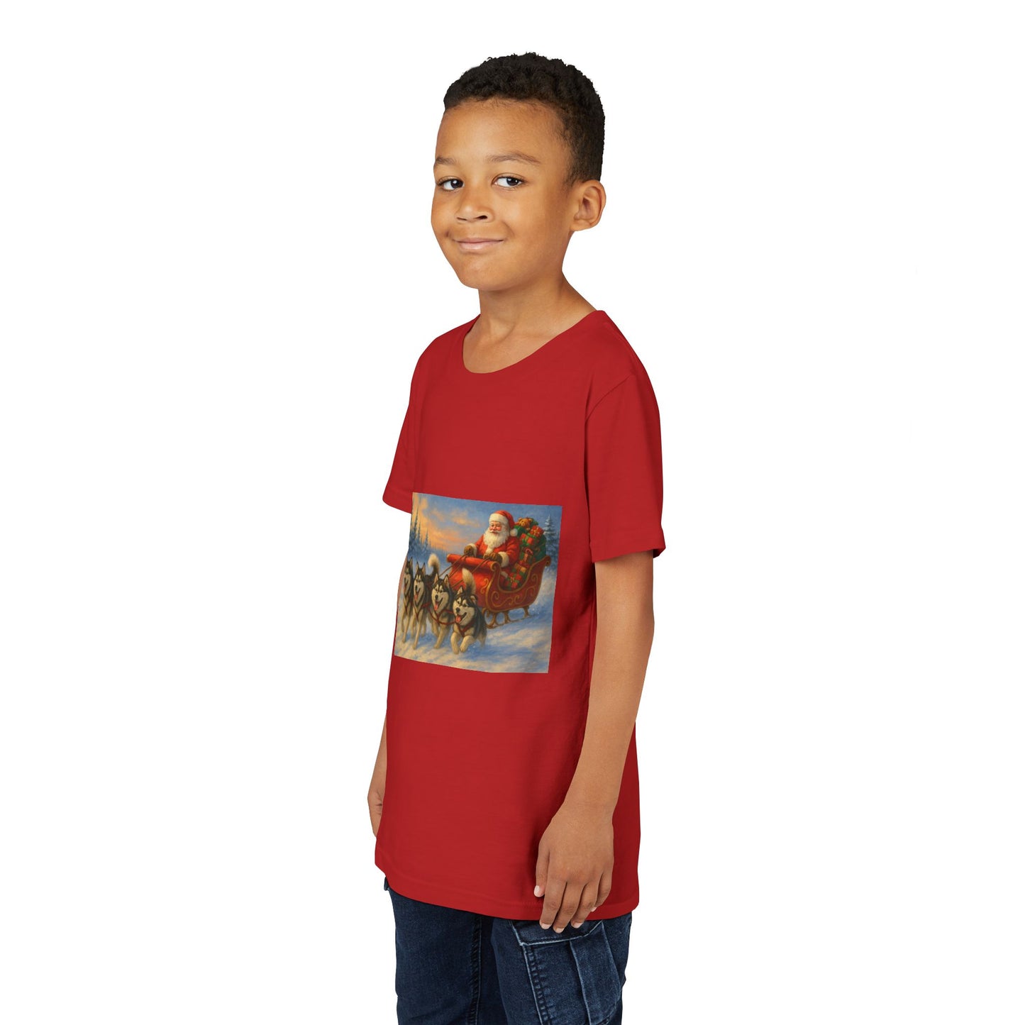 Dashing Through The Snow Youth Unisex Short Sleeve Crewneck Tee