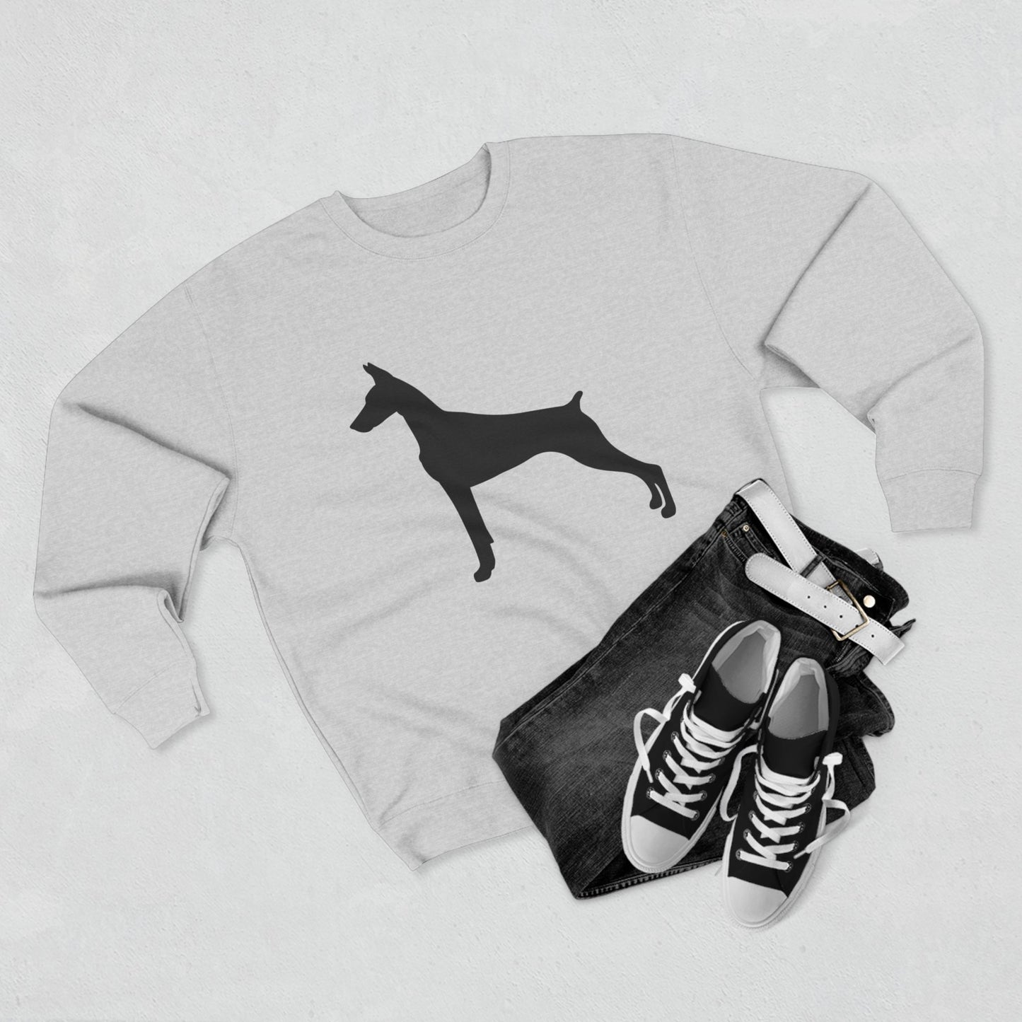 Doberman Silhouette Unisex Crewneck Sweatshirt