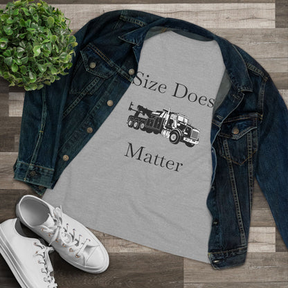 Size Does Matter Women's Short Sleeve Crewneck Tee