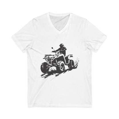 Slingin' Mud Quad Unisex Short Sleeve V-Neck Tee