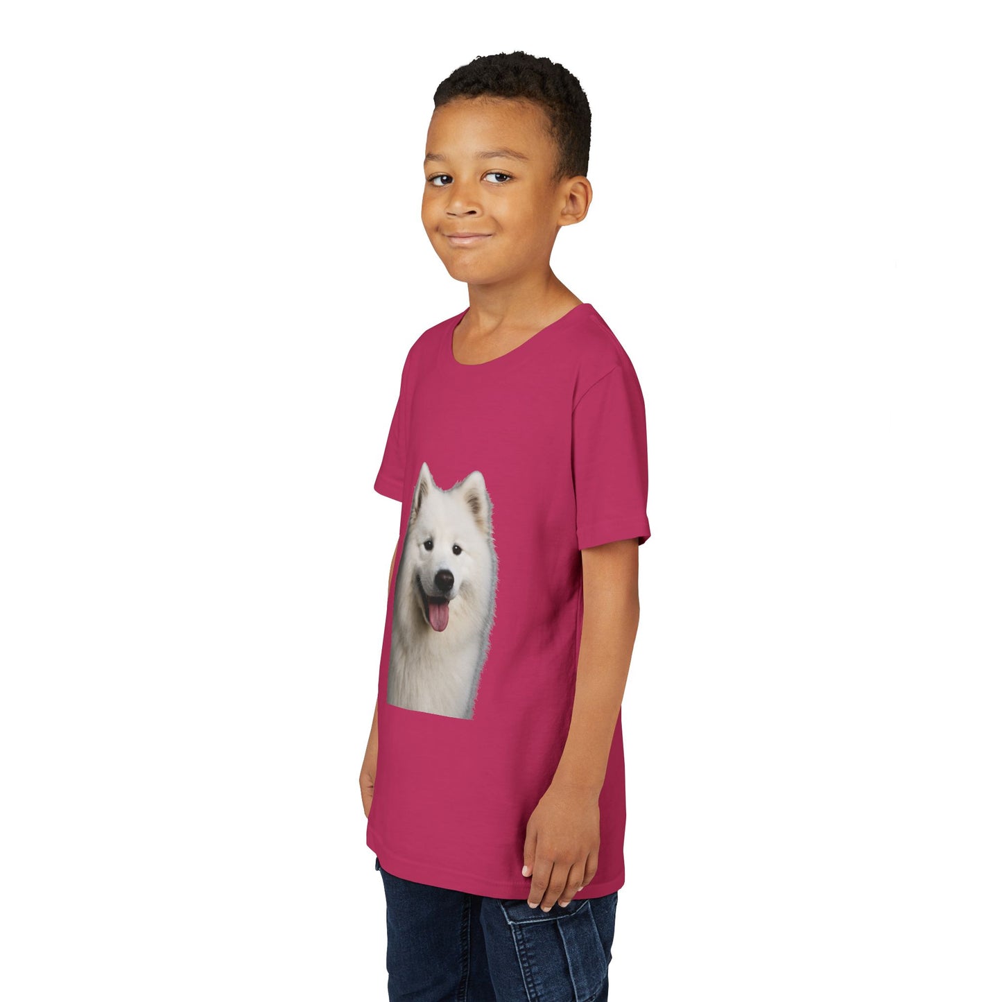Samoyed Head Youth Unisex Short Sleeve Crewneck Tee