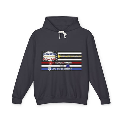 Slow Down Move Over Flag Unisex Lightweight Hoodie