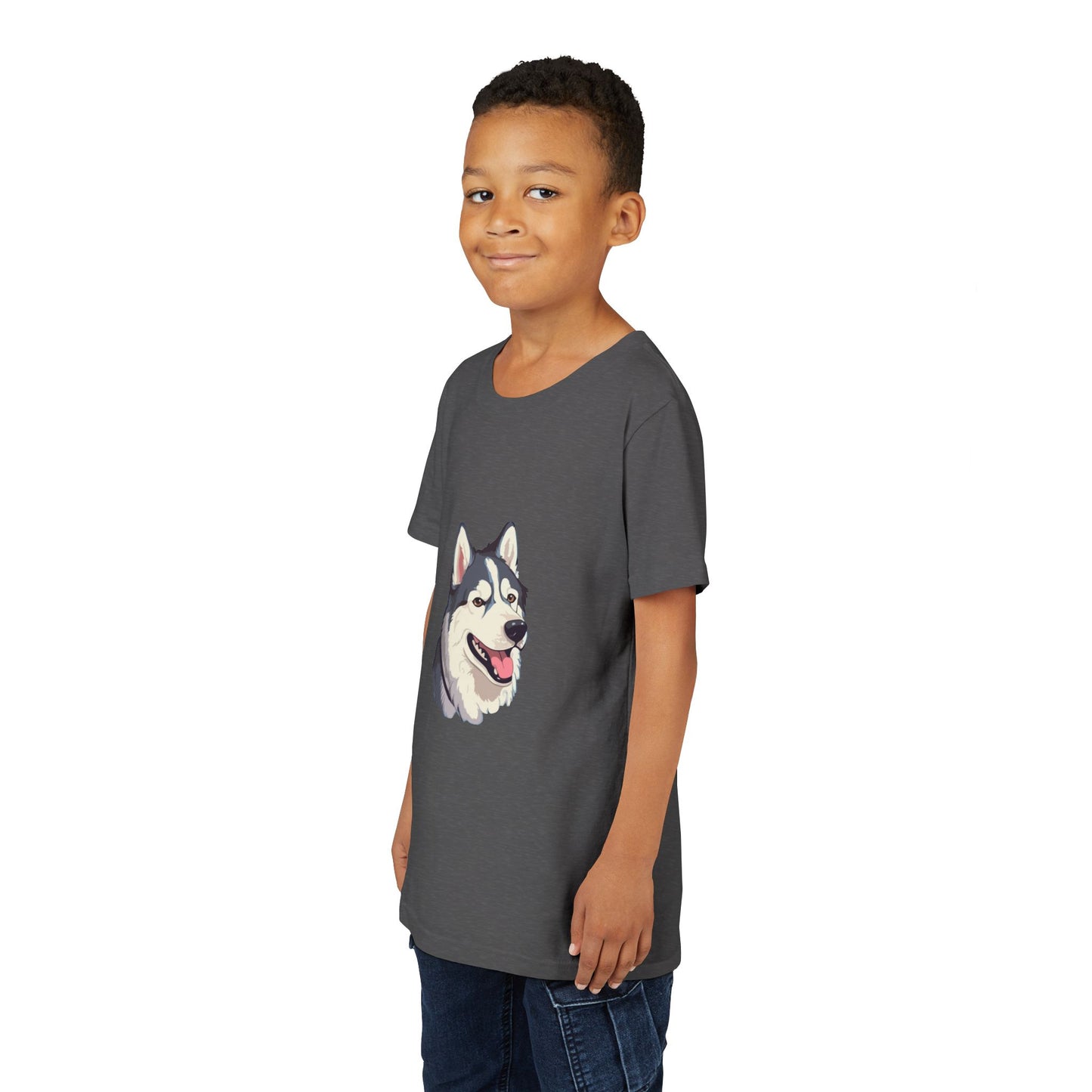 Malamute Head Youth Unisex Short Sleeve Crewneck Tee