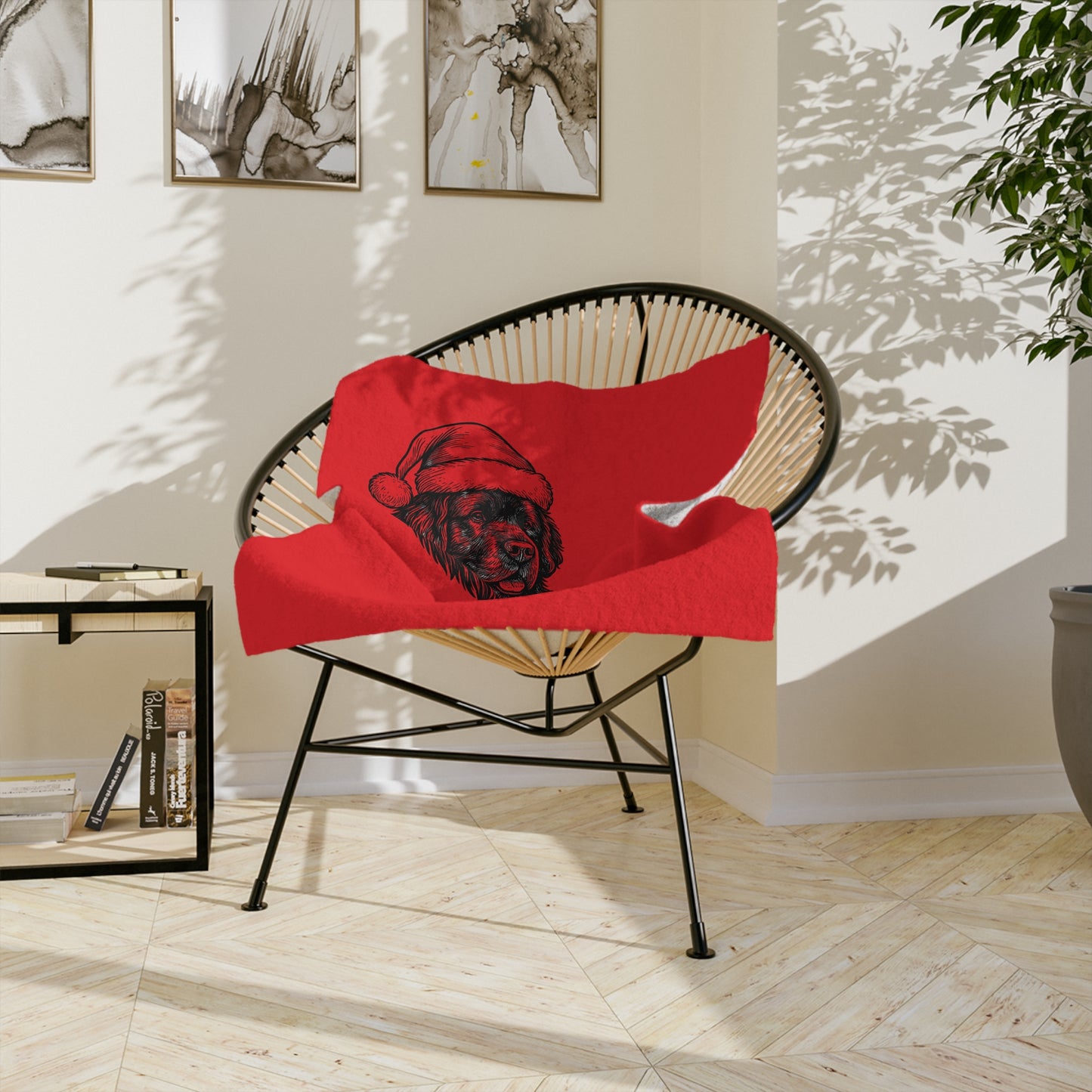 Santa Paws Newfie Velveteen Microfiber Blanket