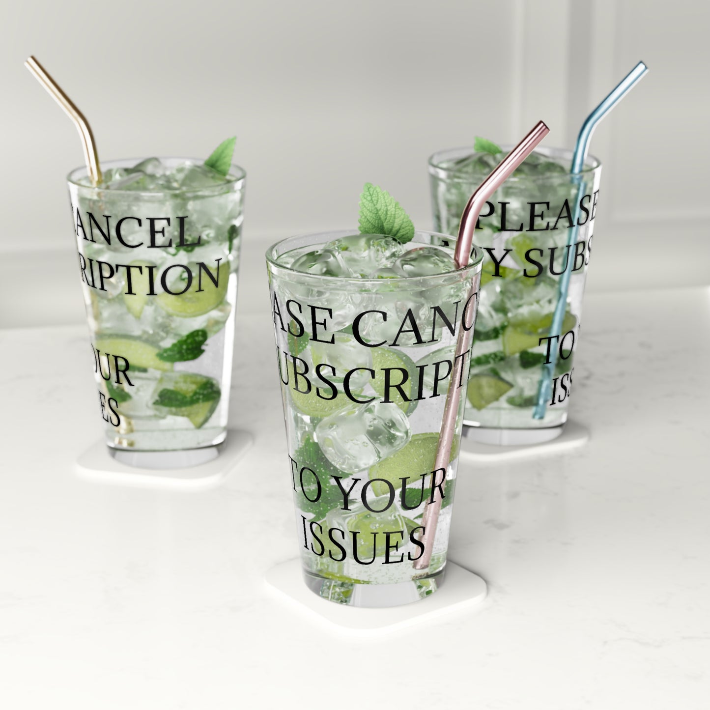 Cancel My Subscription Drinking Glass