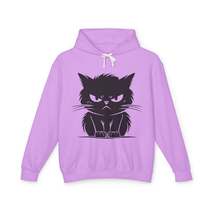 Angry Cat Unisex Lightweight Hoodie