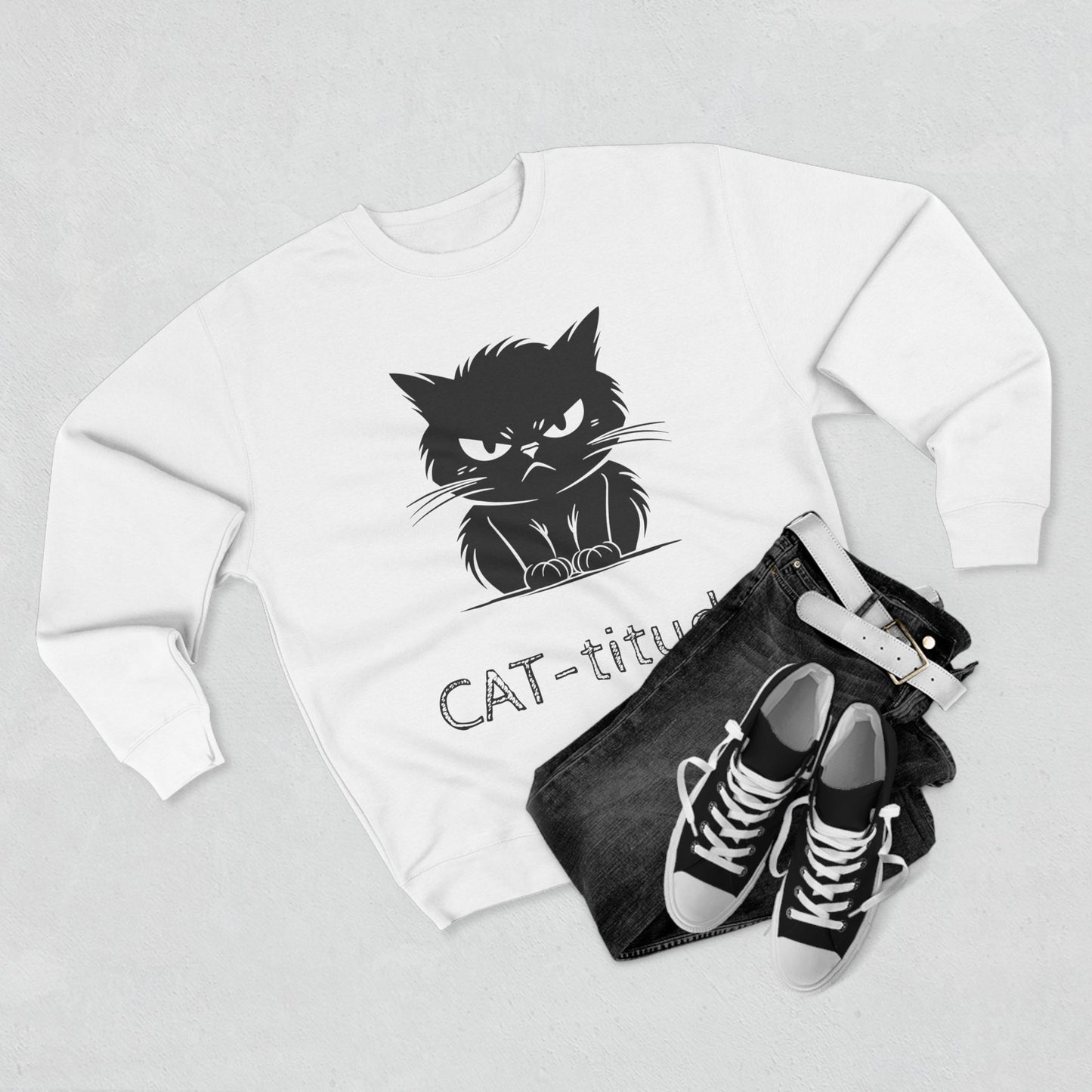 CAT-titude Unisex Crewneck Sweatshirt