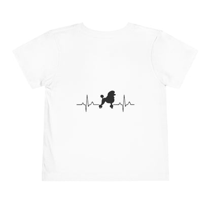 My Heart Beats For Poodles Toddler Unisex Short Sleeve Crewneck Tee