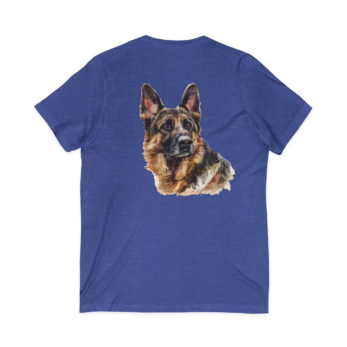 German Shepherd Head Unisex Short Sleeve V-Neck Tee
