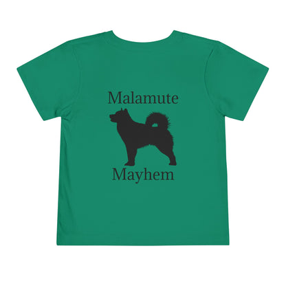 Malamute Mayhem Toddler Unisex Short Sleeve Crewneck Tee