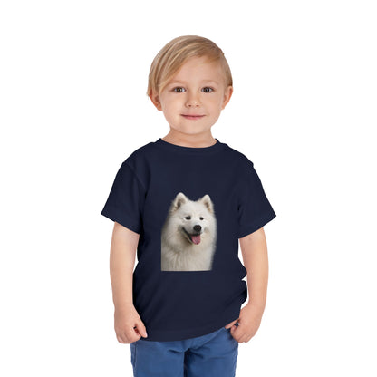 Samoyed Head Toddler Unisex Short Sleeve Crewneck Tee