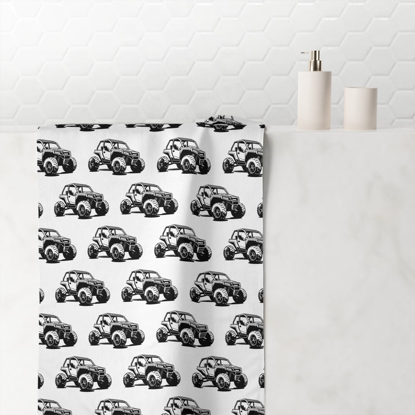 Off The Beaten Path Side By Side Mink-Cotton  Beach Towel