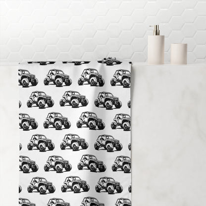 Off The Beaten Path Side By Side Mink-Cotton  Beach Towel