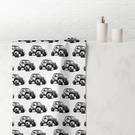 Off The Beaten Path Side By Side Mink-Cotton  Beach Towel