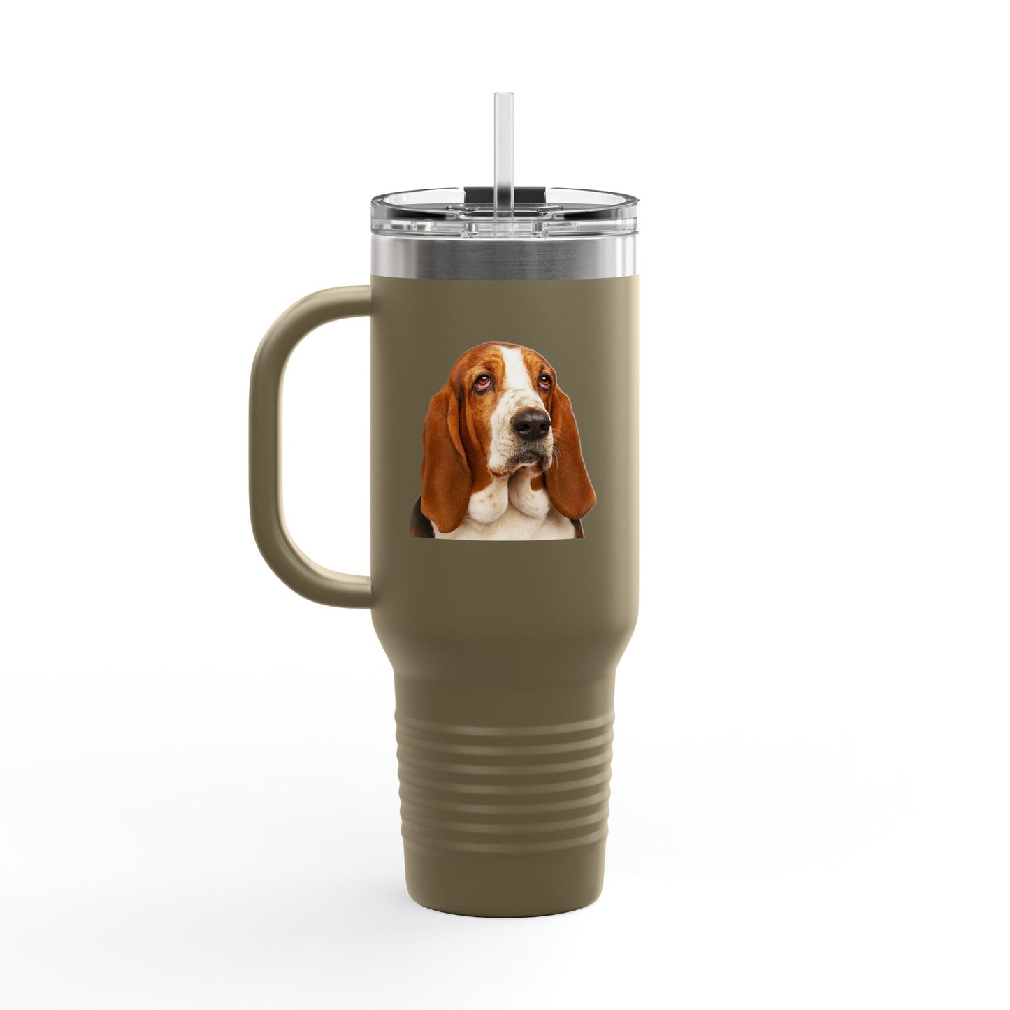 Basset Head Insulated Travel Mug